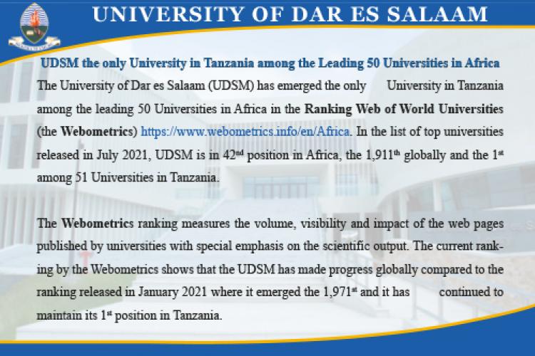 UDSM emerges the First